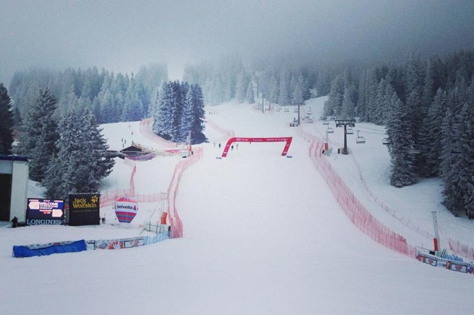Staza u Lenzerheideu pred današnji superveleslalom
