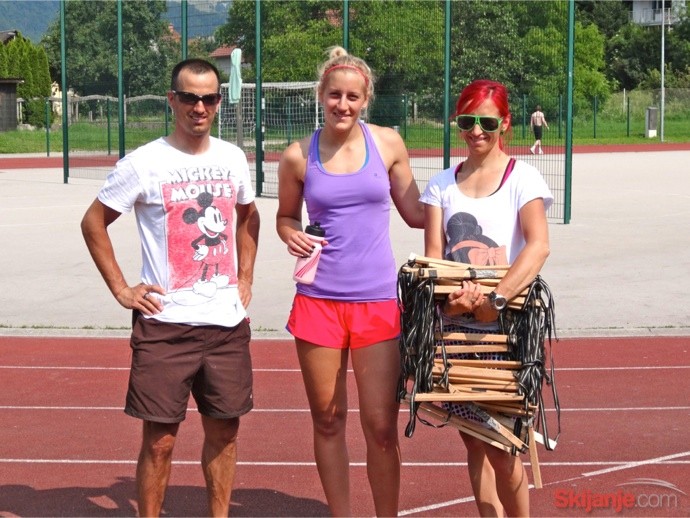 Nevena sa svojim trenerima