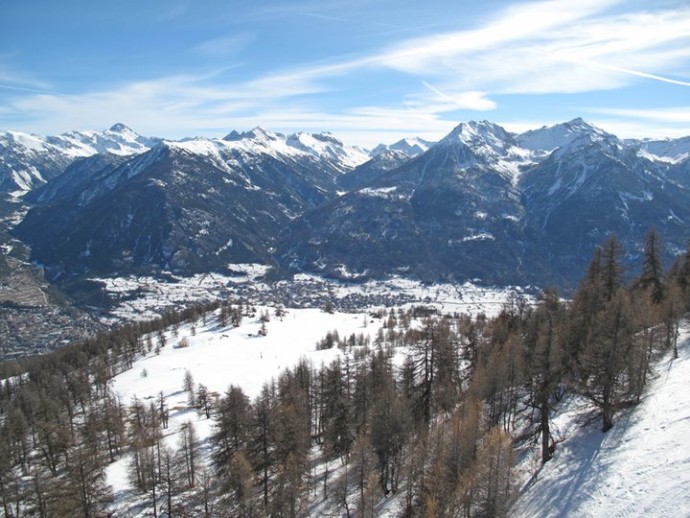 Serre Chevalier dolina i pogled na Briancon