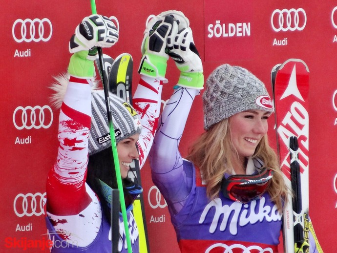 Anna Fenninger i Mikaela Shiffrin - Sölden 2014