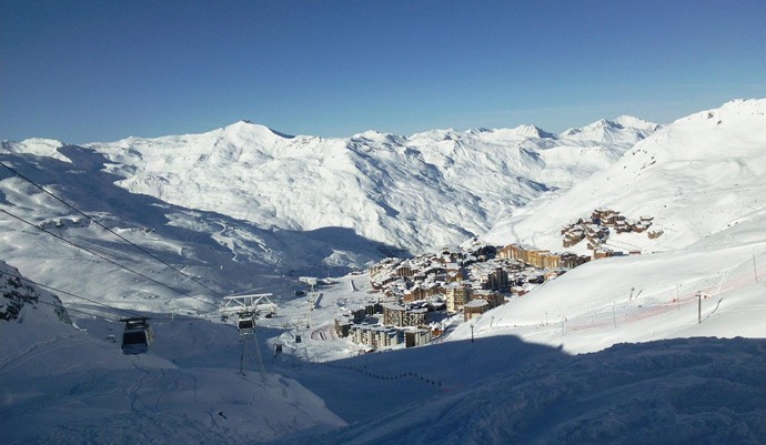 Pogled na Val Thorens 2300m